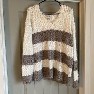 Textured striped sweater